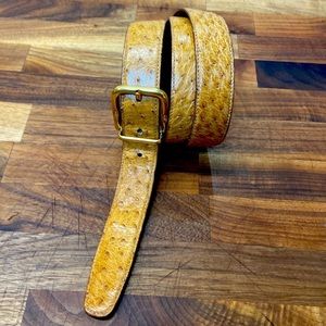 Vintage Gucci 38” Ostrich Leather Belt
